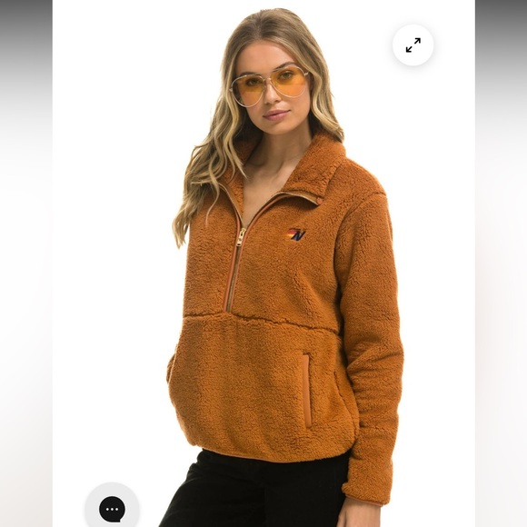 Aviator Nation Teddy Half Zip Jacket - Picture 2 of 4